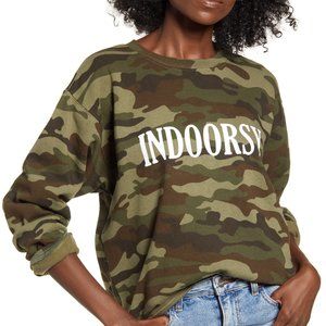 SUB_URBAN RIOT NWT "Indoorsy" Camo Sweatshirt